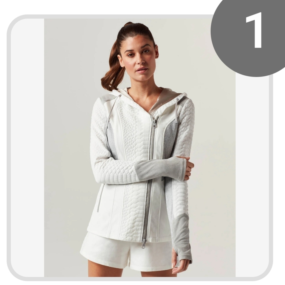 New Without Tags Blanc Noir Croco Knit Hoodie, Medium